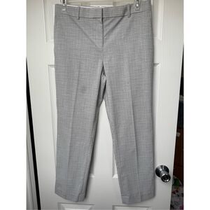Ann Taylor Gray Checkered Straight Leg Pants